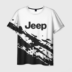 Мужская футболка 3D с принтом jeep   textura в Екатеринбурге, 100% полиэфир | прямой крой, круглый вырез горловины, длина до линии бедер | 