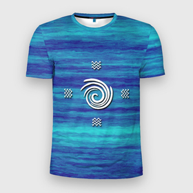 Мужская футболка 3D Slim с принтом Морская душа. Море внутри тебя в Тюмени, 100% полиэстер с улучшенными характеристиками | приталенный силуэт, круглая горловина, широкие плечи, сужается к линии бедра | 