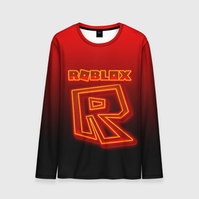 Мужской лонгслив 3D с принтом Roblox red   Роблокс в Белгороде, 100% полиэстер | длинные рукава, круглый вырез горловины, полуприлегающий силуэт | 
