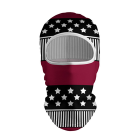 Балаклава 3D с принтом Burgundy black striped pattern в Курске, 100% полиэстер, ткань с особыми свойствами — Activecool | плотность 150–180 г/м2; хорошо тянется, но при этом сохраняет форму. Закрывает шею, вокруг отверстия для глаз кайма. Единый размер | 