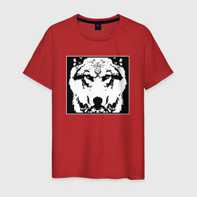 Мужская футболка хлопок с принтом Fenrir giant wolf , 100% хлопок | прямой крой, круглый вырез горловины, длина до линии бедер, слегка спущенное плечо. | Тематика изображения на принте: 