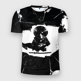 Мужская футболка 3D Slim с принтом Дзин в окружении в Петрозаводске, 100% полиэстер с улучшенными характеристиками | приталенный силуэт, круглая горловина, широкие плечи, сужается к линии бедра | Тематика изображения на принте: 