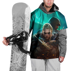 Накидка на куртку 3D с принтом Assassins Creed Valhalla art в Кировске, 100% полиэстер |  | Тематика изображения на принте: 