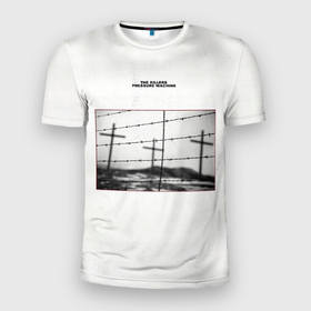 Мужская футболка 3D Slim с принтом Pressure Machine   The Killers в Санкт-Петербурге, 100% полиэстер с улучшенными характеристиками | приталенный силуэт, круглая горловина, широкие плечи, сужается к линии бедра | 