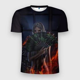 Мужская футболка 3D Slim с принтом Легенда Ивы в Белгороде, 100% полиэстер с улучшенными характеристиками | приталенный силуэт, круглая горловина, широкие плечи, сужается к линии бедра | 