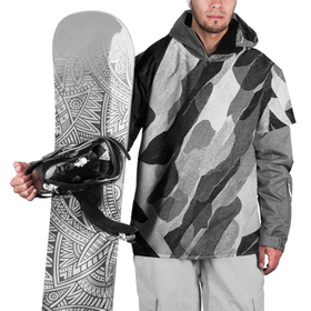 Накидка на куртку 3D с принтом Зимник   камуфляж зимний косой , 100% полиэстер |  | Тематика изображения на принте: 