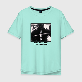 Мужская футболка хлопок Oversize с принтом Дзин в броне в Белгороде, 100% хлопок | свободный крой, круглый ворот, “спинка” длиннее передней части | Тематика изображения на принте: 