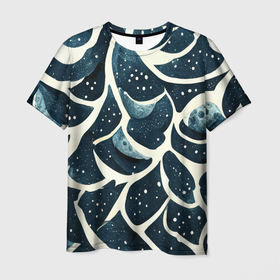 Мужская футболка 3D с принтом Загадочные космические узоры в Санкт-Петербурге, 100% полиэфир | прямой крой, круглый вырез горловины, длина до линии бедер | 