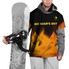 Накидка на куртку 3D с принтом No Mans Sky   gold gradient: символ сверху , 100% полиэстер |  | 