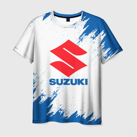 Мужская футболка 3D с принтом suzuki   texture в Петрозаводске, 100% полиэфир | прямой крой, круглый вырез горловины, длина до линии бедер | 