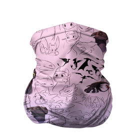 Бандана-труба 3D с принтом Ночная фурия Беззубик   Как приручить дракона в Тюмени, 100% полиэстер, ткань с особыми свойствами — Activecool | плотность 150‒180 г/м2; хорошо тянется, но сохраняет форму | 