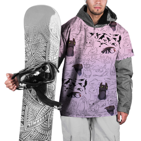 Накидка на куртку 3D с принтом Ночная фурия Беззубик   Как приручить дракона в Новосибирске, 100% полиэстер |  | Тематика изображения на принте: 