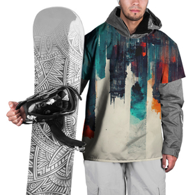 Накидка на куртку 3D с принтом Красочные полосы в стиле гранж в Кировске, 100% полиэстер |  | 