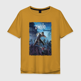 Мужская футболка хлопок Oversize с принтом В пылу битвы   Project Zomboid в Курске, 100% хлопок | свободный крой, круглый ворот, “спинка” длиннее передней части | Тематика изображения на принте: 