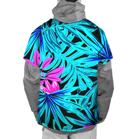 Накидка на куртку 3D с принтом Palm branches в Кировске, 100% полиэстер |  | 