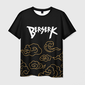 Мужская футболка 3D с принтом Berserk anime clouds в Кировске, 100% полиэфир | прямой крой, круглый вырез горловины, длина до линии бедер | 