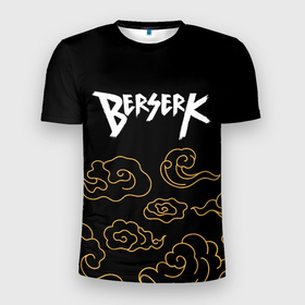 Мужская футболка 3D Slim с принтом Berserk anime clouds в Белгороде, 100% полиэстер с улучшенными характеристиками | приталенный силуэт, круглая горловина, широкие плечи, сужается к линии бедра | Тематика изображения на принте: 