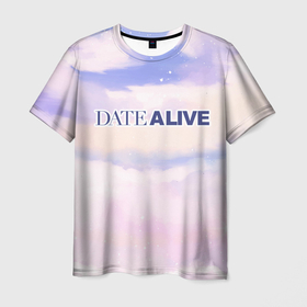 Мужская футболка 3D с принтом Date A Live sky clouds в Екатеринбурге, 100% полиэфир | прямой крой, круглый вырез горловины, длина до линии бедер | 