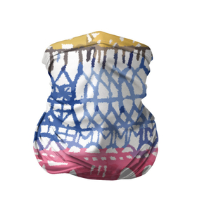 Бандана-труба 3D с принтом Абстракция Город Эдварда Мунка в Кировске, 100% полиэстер, ткань с особыми свойствами — Activecool | плотность 150‒180 г/м2; хорошо тянется, но сохраняет форму | 
