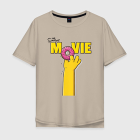 Мужская футболка хлопок Oversize с принтом The Simpsons Movie в Белгороде, 100% хлопок | свободный крой, круглый ворот, “спинка” длиннее передней части | Тематика изображения на принте: 
