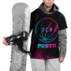 Накидка на куртку 3D с принтом Porto   neon gradient в Петрозаводске, 100% полиэстер |  | 