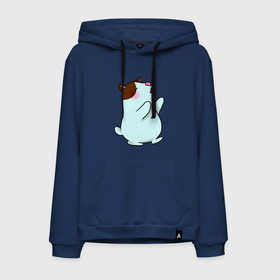 Мужская толстовка хлопок с принтом Лунный хомяк в Ухте, френч-терри, мягкий теплый начес внутри (100% хлопок) | карман-кенгуру, эластичные манжеты и нижняя кромка, капюшон с подкладом и шнурком | 