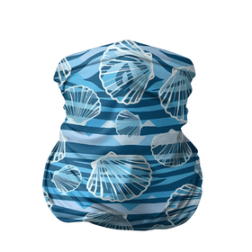 Бандана-труба 3D с принтом Паттерн из створок ракушки   океан в Санкт-Петербурге, 100% полиэстер, ткань с особыми свойствами — Activecool | плотность 150‒180 г/м2; хорошо тянется, но сохраняет форму | 