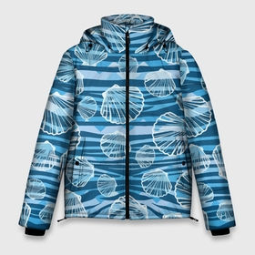 Мужская зимняя куртка 3D с принтом Паттерн из створок ракушки   океан в Санкт-Петербурге, верх — 100% полиэстер; подкладка — 100% полиэстер; утеплитель — 100% полиэстер | длина ниже бедра, свободный силуэт Оверсайз. Есть воротник-стойка, отстегивающийся капюшон и ветрозащитная планка. 

Боковые карманы с листочкой на кнопках и внутренний карман на молнии. | 