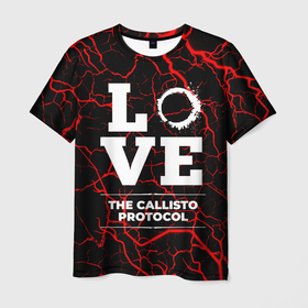 Мужская футболка 3D с принтом The Callisto Protocol love классика в Санкт-Петербурге, 100% полиэфир | прямой крой, круглый вырез горловины, длина до линии бедер | 