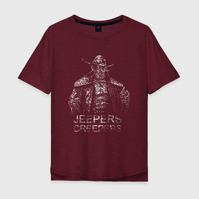 Мужская футболка хлопок Oversize с принтом Horror Movie: Jeepers creepers в Новосибирске, 100% хлопок | свободный крой, круглый ворот, “спинка” длиннее передней части | Тематика изображения на принте: 
