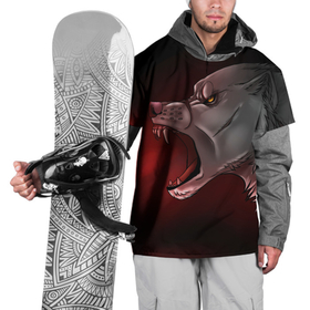 Накидка на куртку 3D с принтом Арт злой волк в Курске, 100% полиэстер |  | Тематика изображения на принте: 