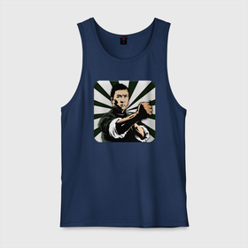 Мужская майка хлопок с принтом Ип Ман в боевой стойке в городе Новоалтайск, 100% хлопок |  | 