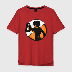 Мужская футболка хлопок Oversize с принтом Фитоняшка в Тюмени, 100% хлопок | свободный крой, круглый ворот, “спинка” длиннее передней части | Тематика изображения на принте: 