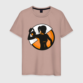 Мужская футболка хлопок с принтом Фитоняшка в Тюмени, 100% хлопок | прямой крой, круглый вырез горловины, длина до линии бедер, слегка спущенное плечо. | 