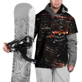 Накидка на куртку 3D с принтом Ночной город   вид с высоты в Белгороде, 100% полиэстер |  | 