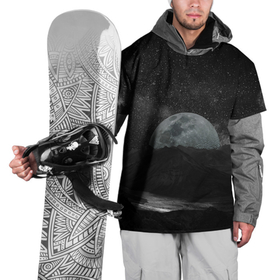 Накидка на куртку 3D с принтом Огромная Луна в Екатеринбурге, 100% полиэстер |  | 