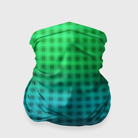 Бандана-труба 3D с принтом Gradient lilac green plaid в Екатеринбурге, 100% полиэстер, ткань с особыми свойствами — Activecool | плотность 150‒180 г/м2; хорошо тянется, но сохраняет форму | 