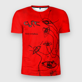 Мужская футболка 3D Slim с принтом The Cure   Lost Wishes в Новосибирске, 100% полиэстер с улучшенными характеристиками | приталенный силуэт, круглая горловина, широкие плечи, сужается к линии бедра | Тематика изображения на принте: 