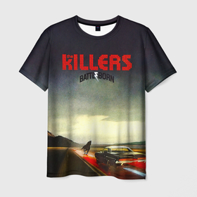 Мужская футболка 3D с принтом Battle Born   The Killers в Петрозаводске, 100% полиэфир | прямой крой, круглый вырез горловины, длина до линии бедер | 