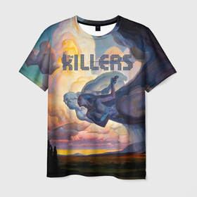 Мужская футболка 3D с принтом Imploding the Mirage   The Killers в Петрозаводске, 100% полиэфир | прямой крой, круглый вырез горловины, длина до линии бедер | 