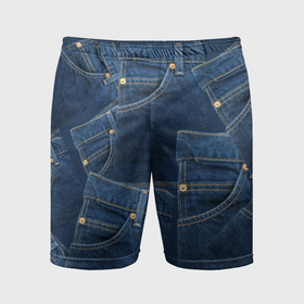 Мужские шорты спортивные с принтом Джинсовка jeans в Петрозаводске,  |  | Тематика изображения на принте: 