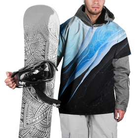 Накидка на куртку 3D с принтом Тёмно синий мрамор , 100% полиэстер |  | Тематика изображения на принте: 