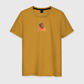 Мужская футболка хлопок с принтом Мем   Какой пацан в Петрозаводске, 100% хлопок | прямой крой, круглый вырез горловины, длина до линии бедер, слегка спущенное плечо. | Тематика изображения на принте: 