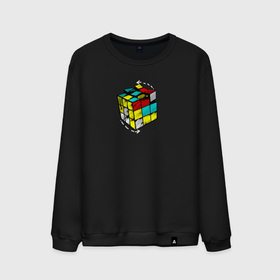 Мужской свитшот хлопок с принтом Кубик Рубика , 100% хлопок |  | 