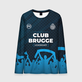 Мужской лонгслив 3D с принтом Club Brugge legendary форма фанатов в Белгороде, 100% полиэстер | длинные рукава, круглый вырез горловины, полуприлегающий силуэт | 