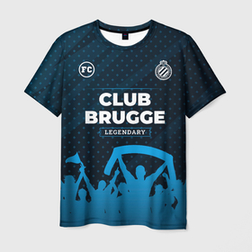 Мужская футболка 3D с принтом Club Brugge legendary форма фанатов в Кировске, 100% полиэфир | прямой крой, круглый вырез горловины, длина до линии бедер | 
