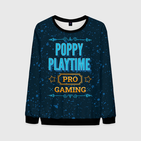 Мужской свитшот 3D с принтом Игра Poppy Playtime: pro gaming в Екатеринбурге, 100% полиэстер с мягким внутренним слоем | круглый вырез горловины, мягкая резинка на манжетах и поясе, свободная посадка по фигуре | 