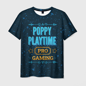 Мужская футболка 3D с принтом Игра Poppy Playtime: pro gaming в Екатеринбурге, 100% полиэфир | прямой крой, круглый вырез горловины, длина до линии бедер | 