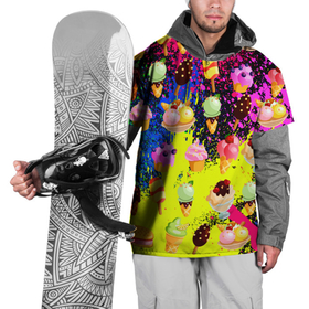 Накидка на куртку 3D с принтом Мороженки Вкуснятина в Кировске, 100% полиэстер |  | Тематика изображения на принте: 
