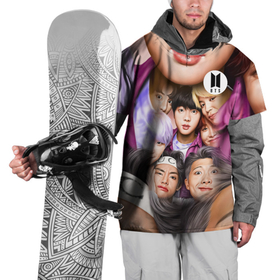 Накидка на куртку 3D с принтом BTS Team Photo в Белгороде, 100% полиэстер |  | Тематика изображения на принте: 